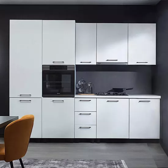 Bucatarie Ambianta Bonita 3.3 m, MDF, Alb