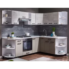 Кухня Ambianta Iris 2.4x1.8 м, ДСП, Белый Самоа