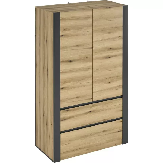 Шкаф Magnus Combo (100x60x200 см), графит/дуб