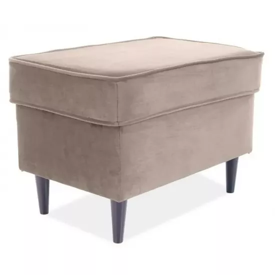 Puf Signal Ron Velvet, Beige/Wenge