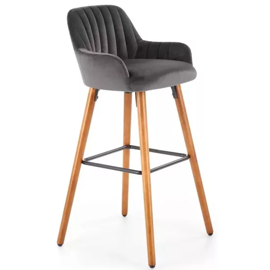 Scaun Halmar H93, Dark Gray/Nut