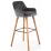 Scaun Halmar H93, Dark Gray/Nut