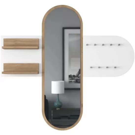 Cuier de perete Mirage Meble P3 Walnut/White