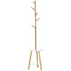 Cuier de podea Homcom 837-306V00ND White/Oak Cuier de podea Homcom 837-306V00ND White/Oak