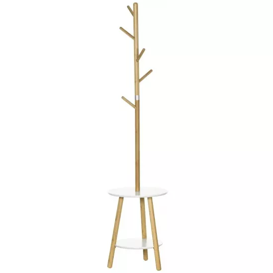 Cuier de podea Homcom 837-306V00ND White/Oak