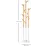 Cuier de podea Homcom 837-161 White/Natural Wood