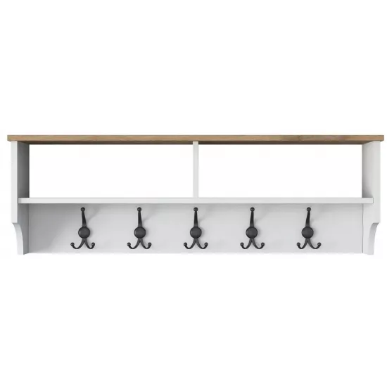 Cuier de perete Mirage Meble P2 White/Walnut