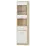 Vitrina Mobhaus Teyo 1D1W1S (50 cm), White/Sonoma Oak