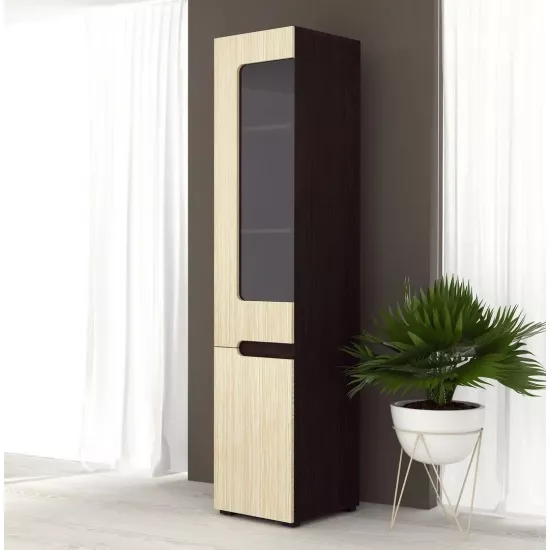 Penal-vitrina Marcel Prod STIL-24 Left (40 cm), Wenge/Birch