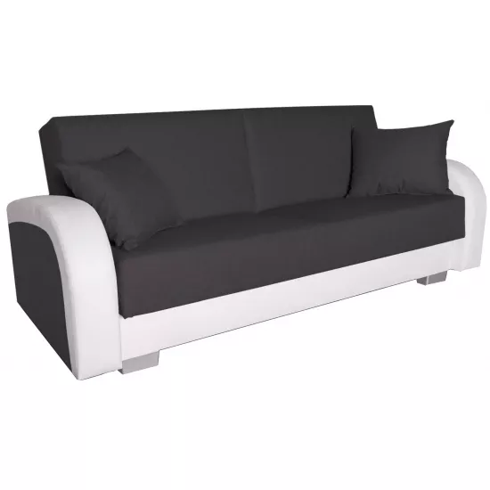 Диван прямой Platan Magda 100, White/Black