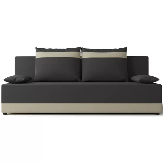 Диван прямой Space Meble Toledo, Rainbow 27/Rainbow 16 (Graphite/Ecru)