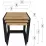 Set masute pentru reviste Fabulous Metal Nesting, Pine/Black