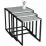 Set masute pentru reviste Fabulous Metal Nesting, White/Black