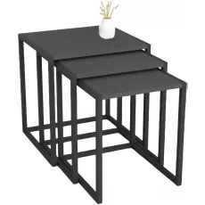 Set masute pentru reviste Fabulous Metal Nesting, Anthracite/Black Set masute pentru reviste Fabulous Metal Nesting, Anthracite/Black