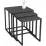 Set masute pentru reviste Fabulous Metal Nesting, Anthracite/Black