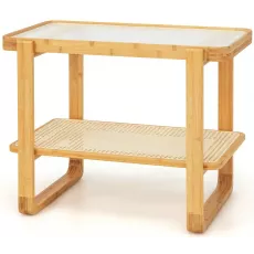 Măsuţă cafea Costway JV11093NA, 70x44 cm, Natural