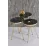 Set masute pentru reviste Prestige Bendir 3 pcs 330, Black Marble/Gold