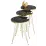 Set masute pentru reviste Prestige Bendir 3 pcs 330, Black Marble/Gold