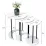 Set masute pentru reviste Prestige Wh 50/40/30 3 pcs, White/Black