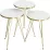 Set masute pentru reviste Prestige Ginsburg 3 pcs 330, White/Gold
