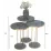 Set masute pentru reviste Prestige Bendir round base 3 pcs, Black Marble/Gold