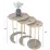 Set masute pentru reviste Prestige Gordion 50/40/30 3 pcs, Grey Marble/Gold