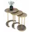 Set masute pentru reviste Prestige Gordion 50/40/30 3 pcs, Grey Marble/Gold