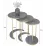 Set masute pentru reviste Prestige Bendir 50/40/30 3 pcs, Black Marble/Gold