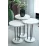 Set masute pentru reviste Prestige Wh round base 3 pcs, White/Black