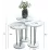 Set masute pentru reviste Prestige Wh round base 3 pcs, White/Black