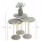 Set masute pentru reviste Prestige Gordion round base 3 pcs, Grey Marble/Gold