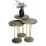 Set masute pentru reviste Prestige Gordion round base 3 pcs, Grey Marble/Gold