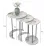 Set masute pentru reviste Prestige Efes 50/40/30 3 pcs, White Marble/Black
