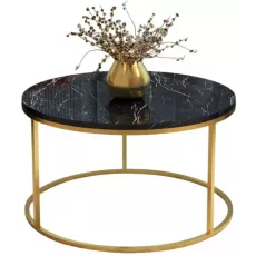 Măsuţă cafea Prestige Bendir 60, Black Marble/Gold Măsuţă cafea Prestige Bendir 60, Black Marble/Gold