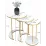 Set masute pentru reviste Prestige Wh 50/40/30 3 pcs, White/Gold