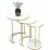 Set masute pentru reviste Prestige Wh 50/40/30 3 pcs, White/Gold