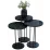 Set masute pentru reviste Prestige Bendir round base 3 pcs, Black Marble/Black