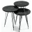 Set masute pentru reviste Prestige Bendir 3 pcs 330, Black Marble/Black