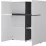Tumbă Helvetia Cross 4D (119.5 cm), White/Black