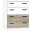 Comodă Modern Andi 4B (80 cm), White/Craft Oak Gray