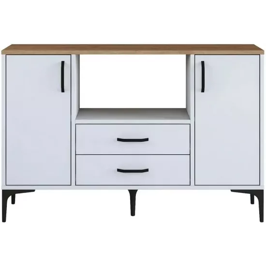 Тумба Mirage Meble JE174 (120 см), White/Walnut