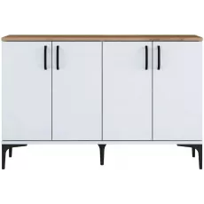 Tumbă Mirage Meble JE162 (120 cm), White/Walnut