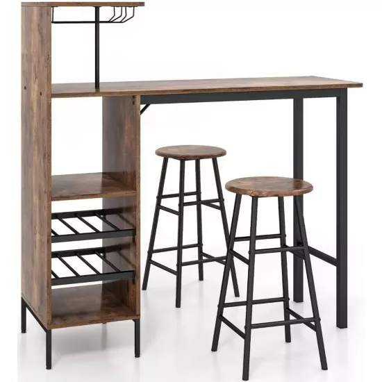 Set de sufragerie Costway JV10669BN 1+3, Brown