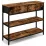 Consola Costway JV10599CF, Rustic Brown/Black