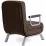 Fotoliu Mebel Elite Bart, Brown/Chrome