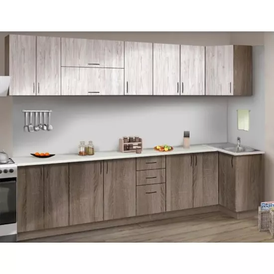 Bucatarie Modern Paola 3.2 m, PAL, Vintage Oak/Craft Oak White