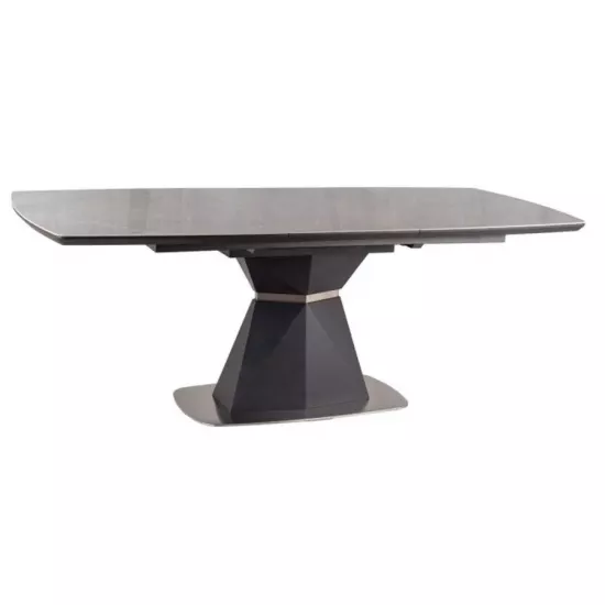 Masă pentru bucătărie Signal Cortez Ceramic extensibilă, Marble Gray Effect/Matte Anthracite