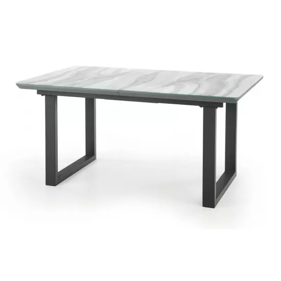 Masă pentru bucătărie Halmar Marley 160/200cm, White Marble/Gray/Black