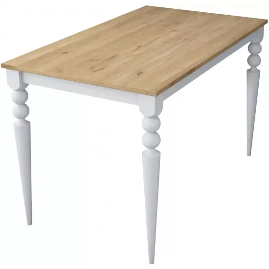 Masă pentru bucătărie Mirage Meble JA104, White/Walnut