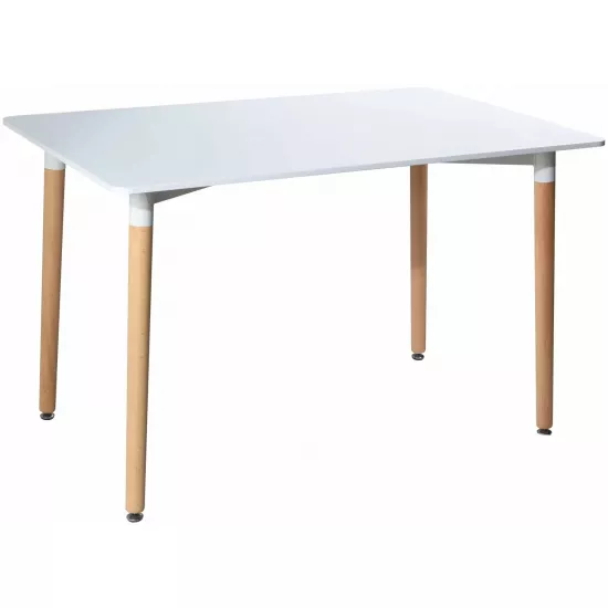 Masă pentru bucătărie Sunrise T-03, 120x80 cm, White/Beech